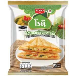 ROTI WITH CHICKEN <BR>THAI GREEN CURRY